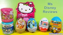 Unwrap Kinder Surprise egg Hello Kitty surprise Monsters University Mashems MLP Zaini egg