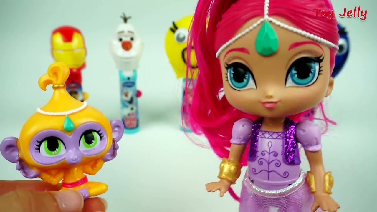 Finger Family Song Chupa Chups Play Doh Smiley face Surprise Toys Shimmer and Shine Nurser