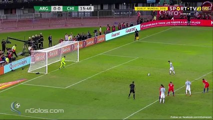 Lionel Messi Penalty Goal After Controversial Penalty Call vs Chile!