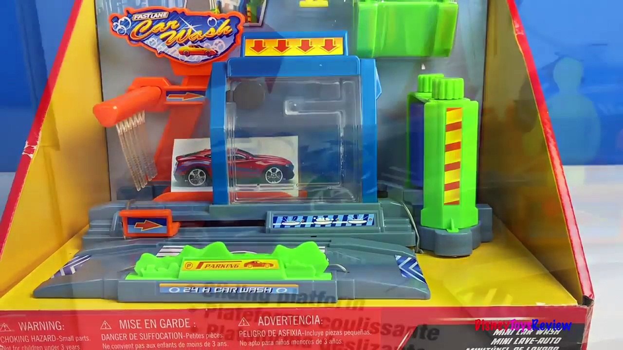 FASTLANE COLOR CHANGE CAR WASH WITH HOT WHEELS COLOR SHIFTERS & DISNEY CARS COLOR CHANGER