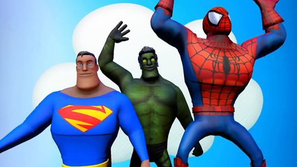 ABC Song Nursery Rhymes: Hulk Spiderman Iron Man Superheroes | Kids Playground