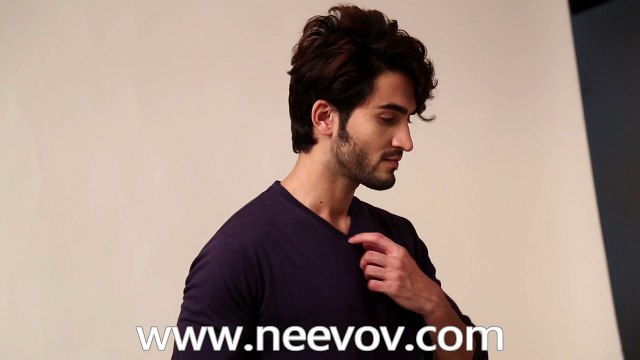 Men's V-Neck Navy T-Shirts, Behind the Scenes @Neevov Shoot