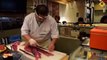 Cutting Sushi Tuna And Sushi At A Japanese Restaurant