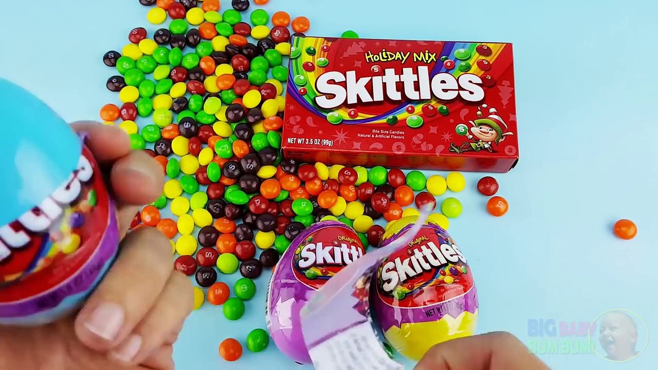 New Learn Colours with Surprise Eggs and a Skittles Rainbow! Part 12