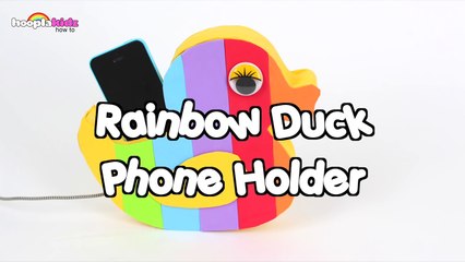 The Coolest DIY Rainbow Duck Phone Holder _ DIY Life Hacks by HooplaKidz How To
