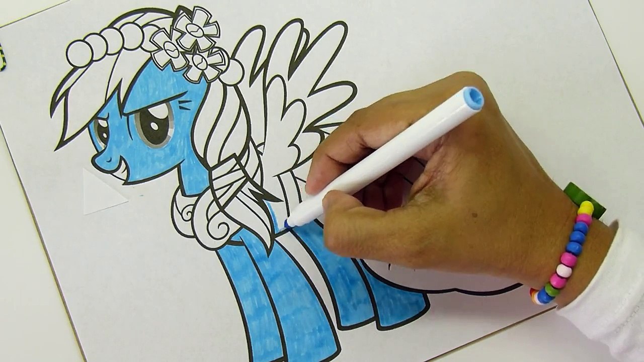 My little Pony RAINBOW DASH Coloring Pages MLP Speed Colouring Kids Art