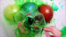 30 Colour Wet Balloons Popping show compilation - slow motion water balloon pop buumm