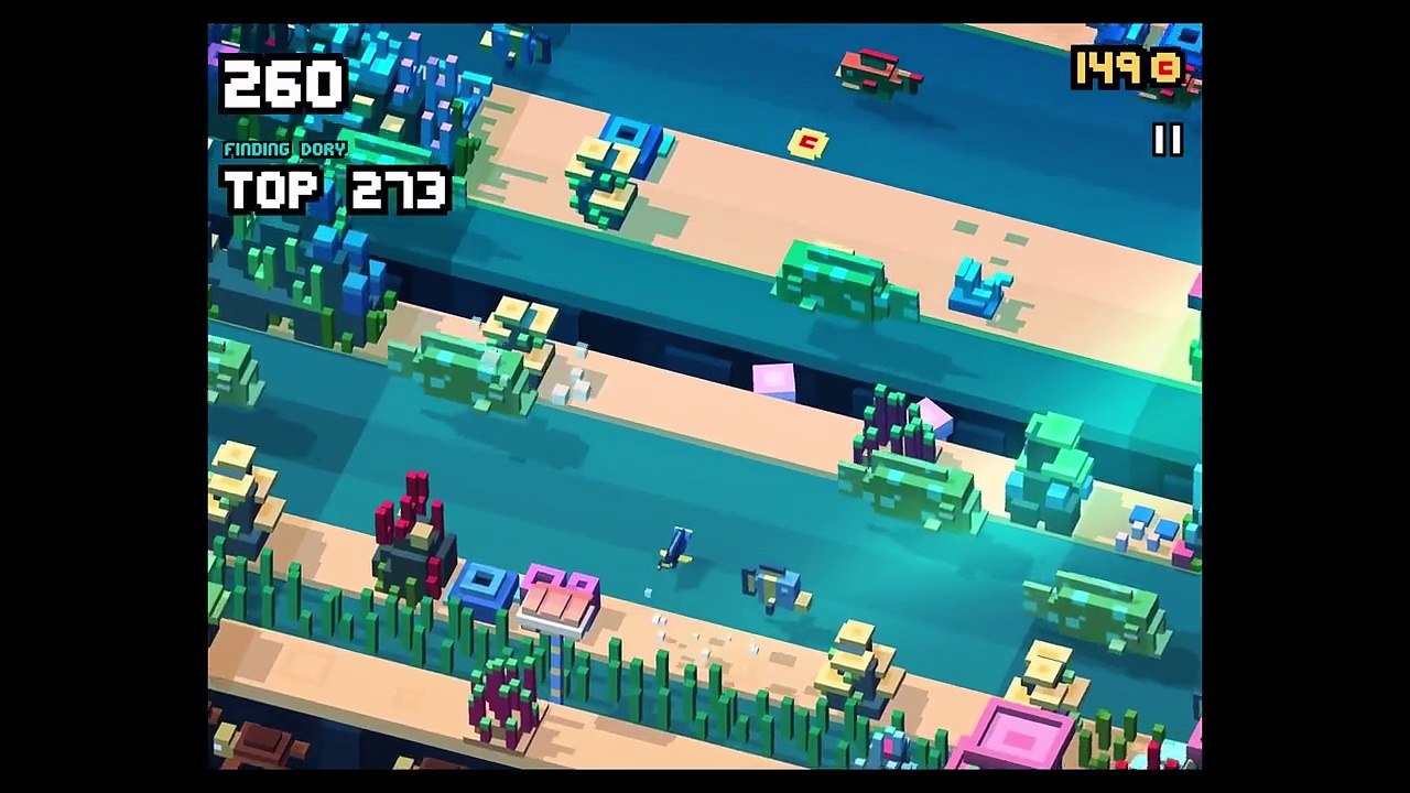 Disney Crossy Road NEW Character: Finding Dory - Nemo - iOS / Android - Gameplay Video