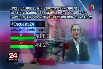Encuesta 24: 50.8% cree que ministro Martín Vizcarra debe asumir el cargo de ‘zar de la reconstrucción’