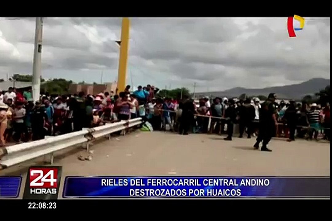 Colapsan rieles del Ferrocarril central Andino por huaicos