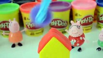 Massinha de Modelar Play-doh Fazendo Casinha e Villa Peppa Pig para George!!! Em Portugues