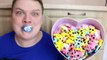 Bad Baby Giant Valentines Cake & Candy Challenge Victoria Annabelle Toy Freaks Family