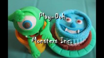 Play Doh Easter Eggs SURPRISE Monsters University Kinder Dinosaur Playdough Cars Disney DC