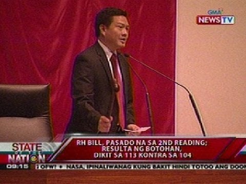 SONA: RH Bill, pasado na sa 2nd reading