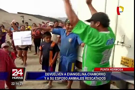 Evangelina Chamorro: le devolvieron sus animales rescatados del huaico