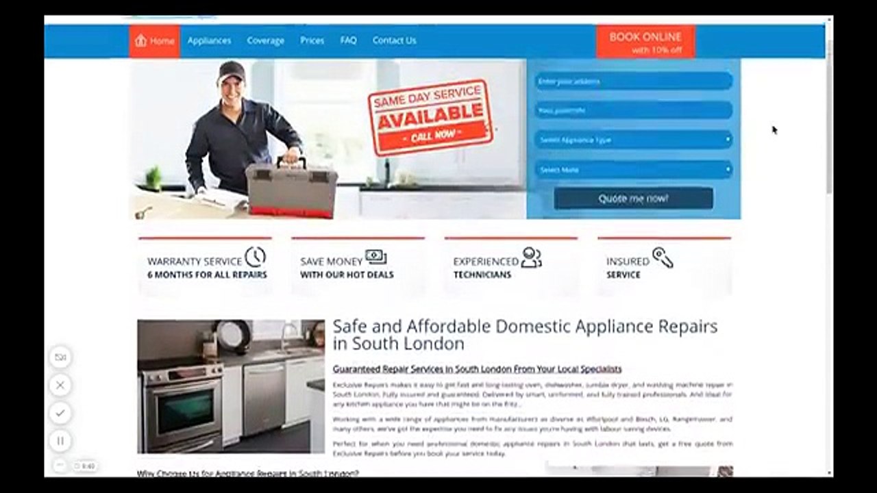 How to Book Appliance Repairs in South London | Exclusive Repairs