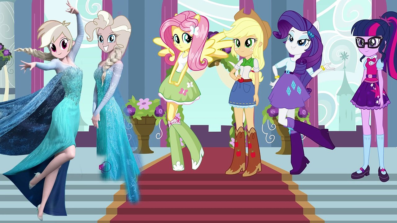 MY LITTLE PONY Transforms Into DISNEY PRINCESS - Coloring Videos For Kids