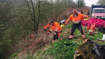 Dépôt sauvage entre Dour et Boussu : les ouvriers ont fait preuve d'inventivité