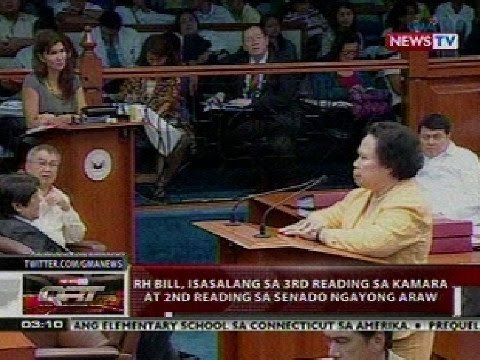 QRT: RH Bill, isasalang sa 3rd reading sa Kamara at 2nd reading sa senado ngayong araw
