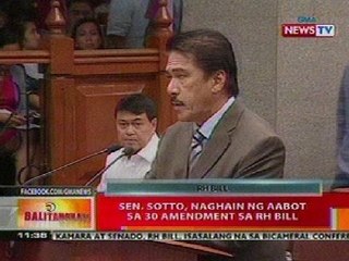 BT: Sen. Sotoo, naghain ng aabot sa 30 amendment sa RH Bill