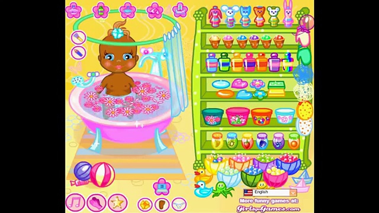 Baby Bathing - Time to Sleep - Baby, Kid and Girl Game Video