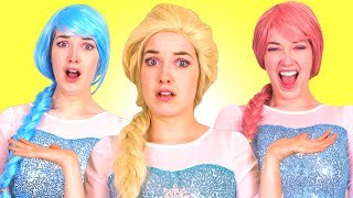 Frozen Elsa Gets Pink & Blue Hair! w/ Spiderman, Pink Spidergirl Arrested & Joker! Funny Superheroes