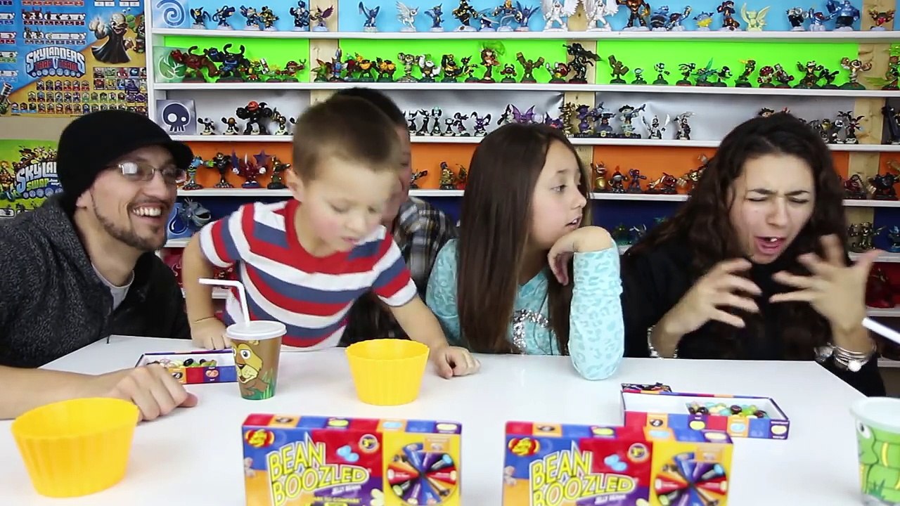 BEAN BOOZLED CHALLENGE! HILARIOUSLY GROSS JELLY BEANS GAME w/ Skylander Boy and Girl & Fam