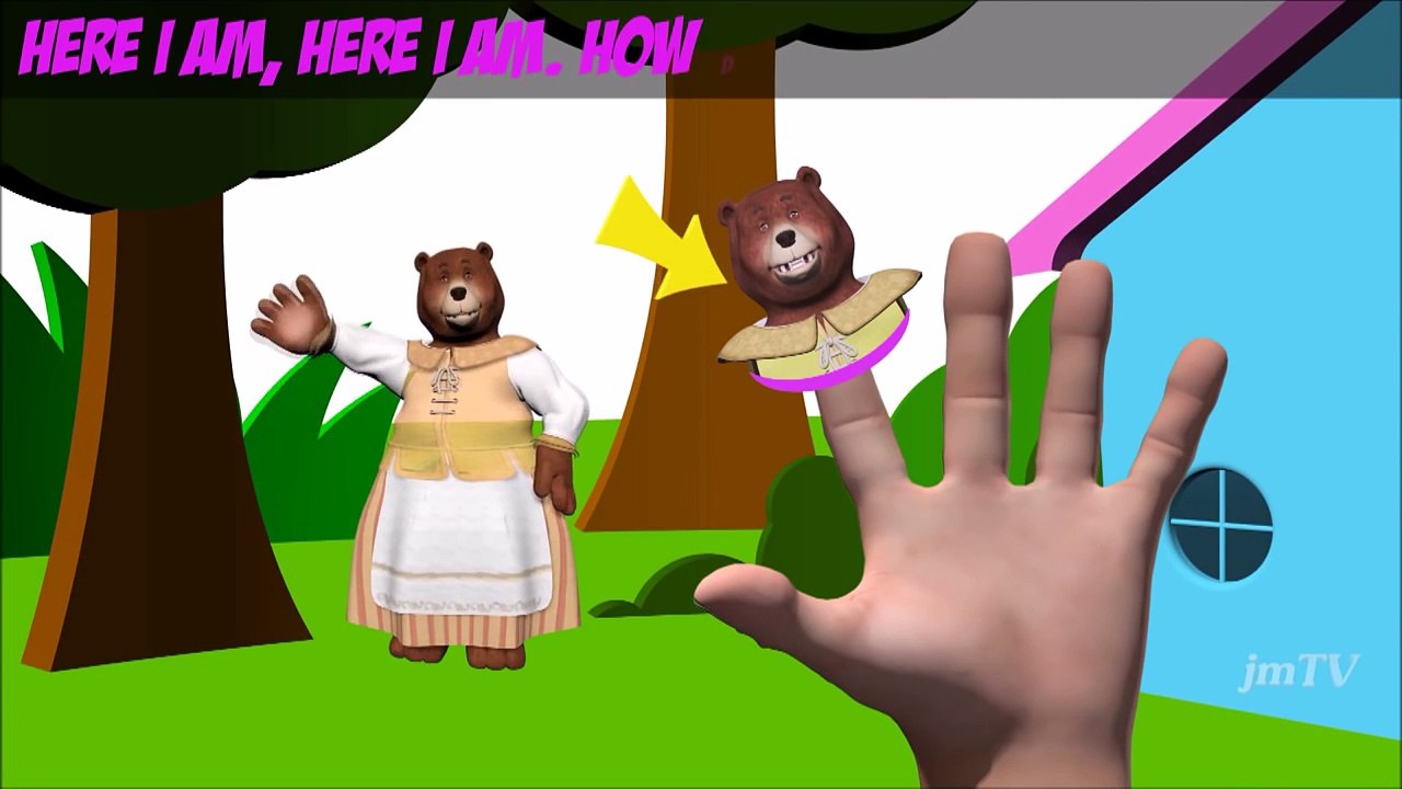 Это на  и медведь Дети Папа английский Семья палец для маша питомник рифма Песня в ★