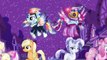 My Little Pony Mane 6 Transforms into Crystal Ponies - MLP Coloring Videos For Kids