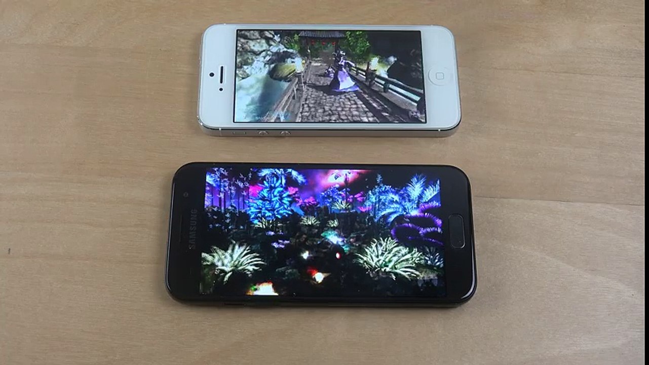 Samsung Galaxy A3 2017 vs. iPhone 5 - Benchmark Speed Test!