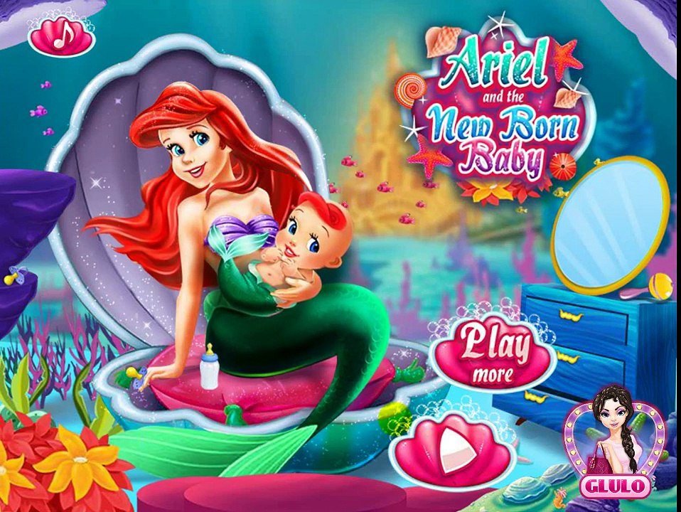 Newborn Baby Games » Pregnant Ariel Gives Birth » Disney Princess Game HD