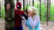 Spiderman & Frozen Elsa GUMMY TONGUE TOOTSIE POP PRANK! Joker Superhero Fun in Real Life!