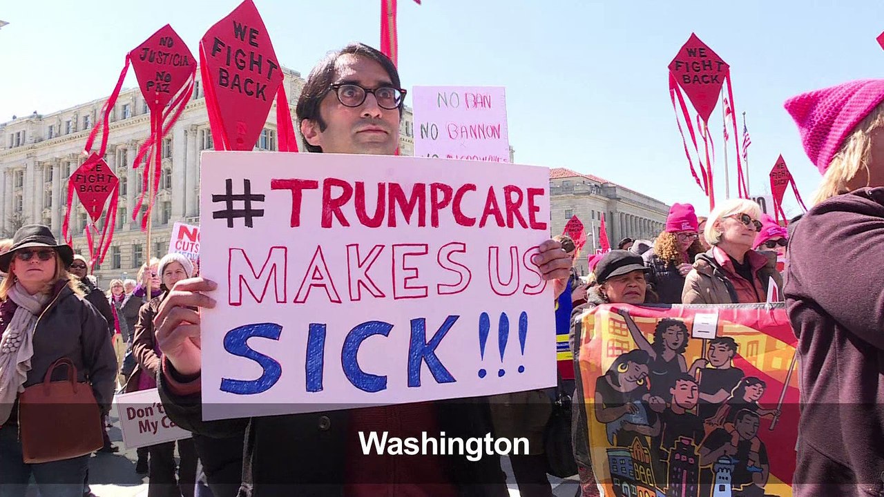 USA: manifestations contre le projet d'abrogation de l'Obamacare