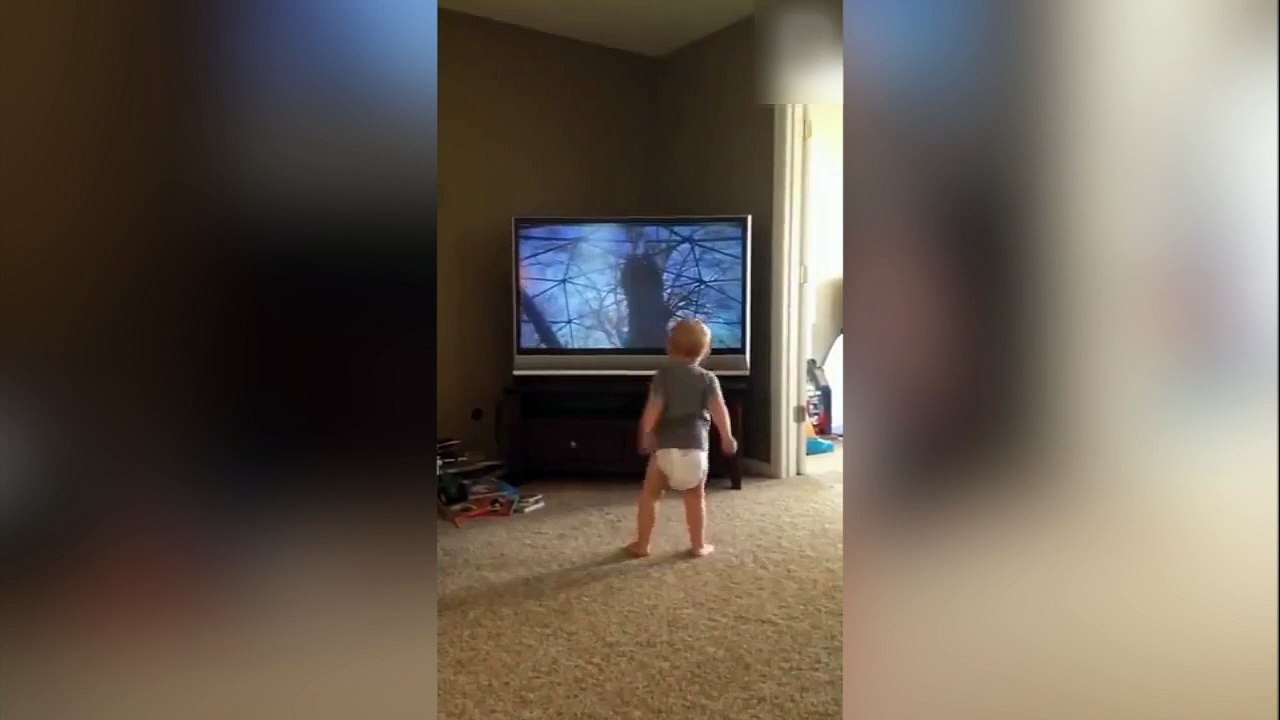 Ce bébé est vraiment un grand fan de Rocky !