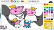 PEPPA PIG Coloring Book Pages Kids Fun Art Activities For Children Learning Rainbow Colors