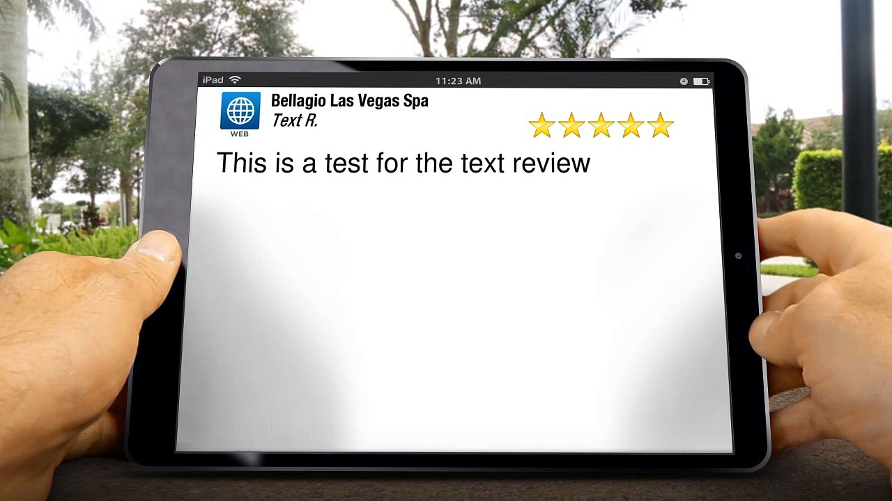 Bellagio Las Vegas Spa Las VegasRemarkable5 Star Review by Text R.