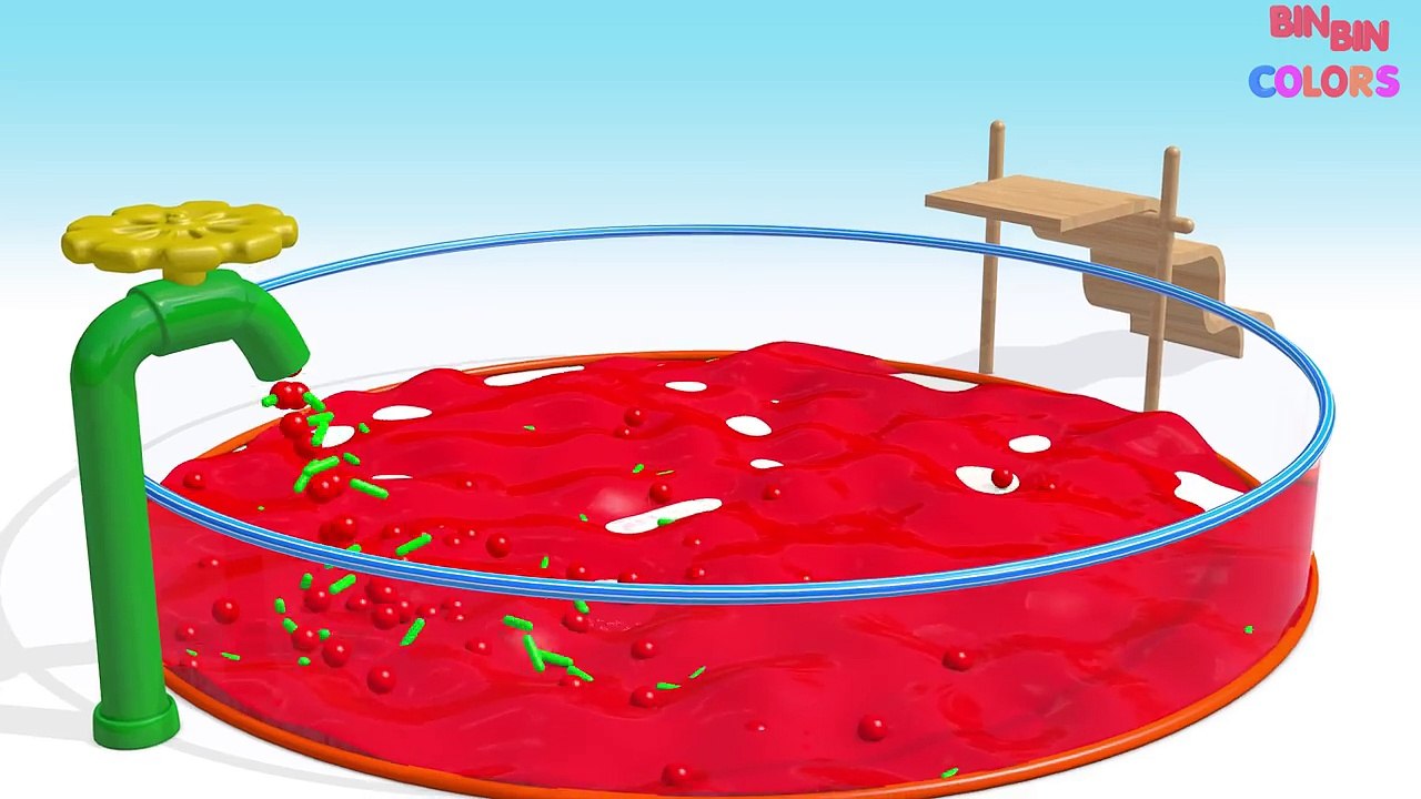 Learn Colors with  Surprise Eggs for Kids, Toddlers _ Magic Liquid Swimming Pool _ BinBin COLORS
