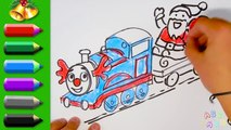 Thomas the Tank Engine - Drawing, Coloring, Counting - Preschool Learning Video Lessons fo