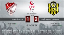 Elazığspor-Yeni Malatyaspor 1-2 Geniş maç özeti