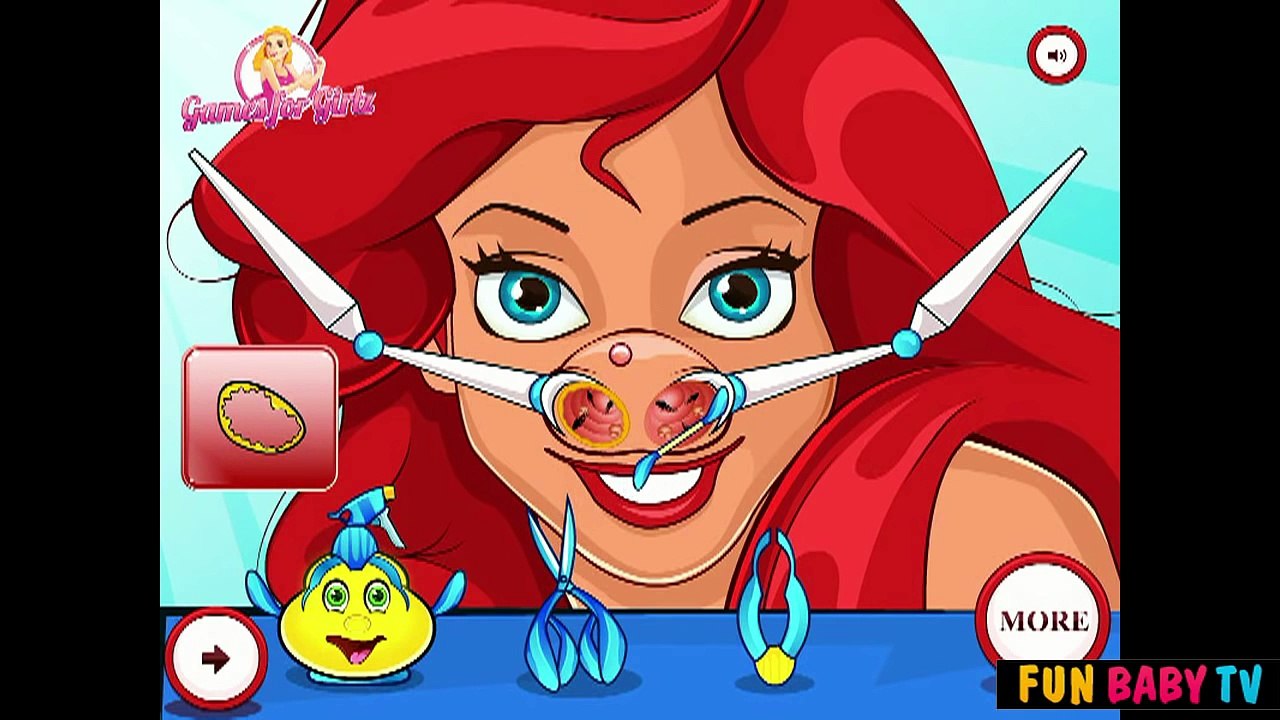 Disney Princess Ariel Nose Doctor - Surgery baby video games for kids
