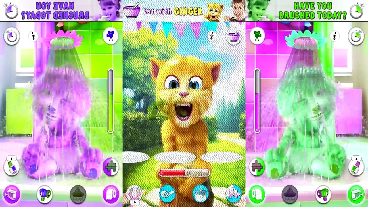 Talking Tom Cat Talking Angela Talking Ginger Animals Reaction Compilation Funny Videos Ch