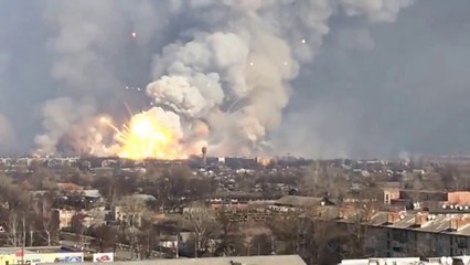 Explosion d'une usine d'armes en Ukraine en pleine ville !
