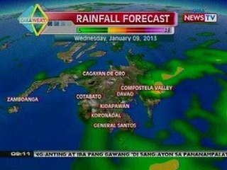 NTG: Weather update as of 9:11 a.m. (Jan 8, 2013)