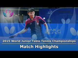 WJTTC 2015 Highlights: LIU Dingshuo vs ZHU Cheng (1/2)