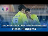 WJTTC 2015 Highlights: WANG Chuqin/XUE Fei vs LIU Dingshuo/ZHU Cheng (Final)