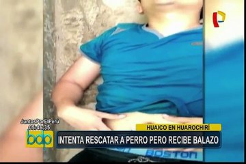 Huarochirí: hombre intenta rescatar a perro pero recibe balazo