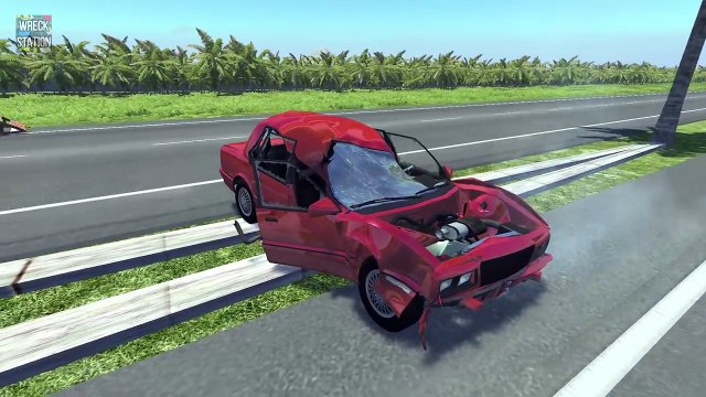 Beamng drive ✔ Police Barricade with a Rocket Launcher (sniper truck crashes)