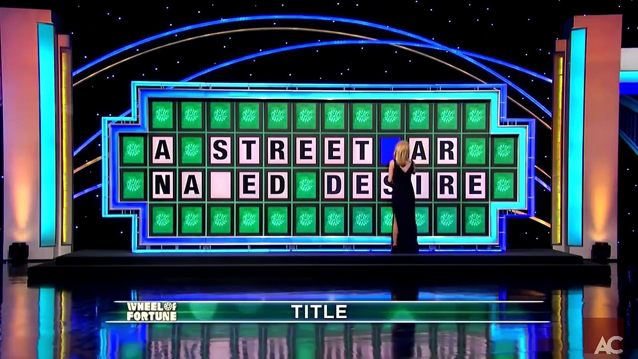 Wheel of Fortune FAIL  - A Streetcar NAKED Desire