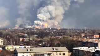 Explosions dans un dépôt d'armes en Ukraine