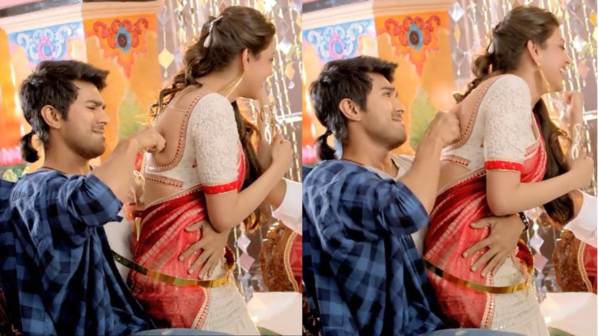 Kajal sexy back pinched by Ram Charan - video Dailymotion